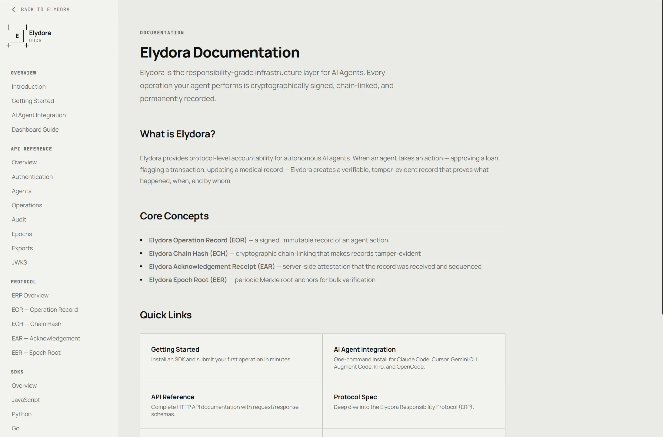 Elydora documentation